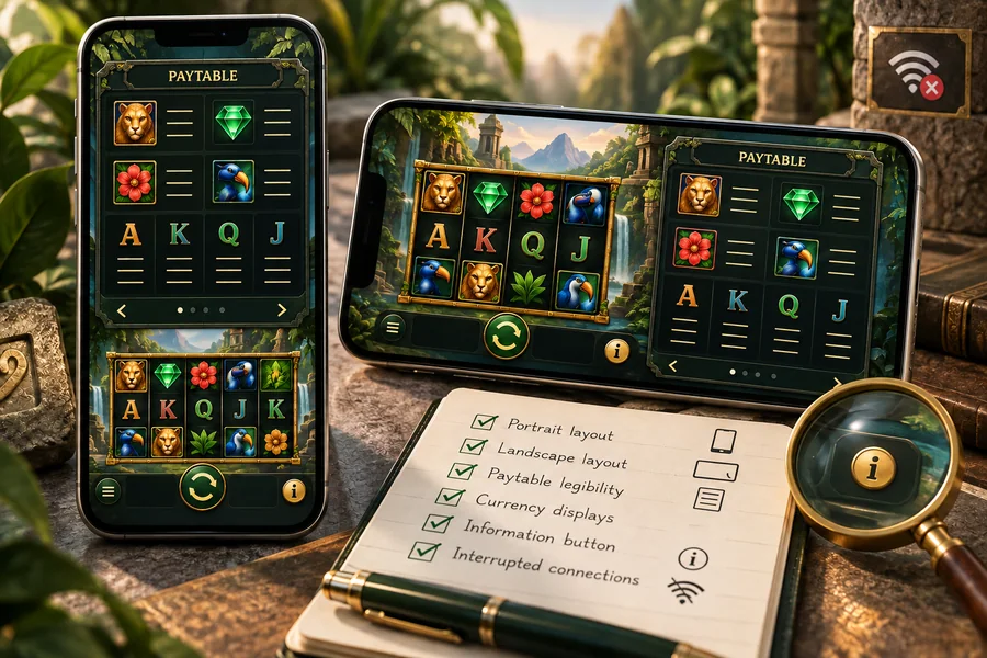 Illustration: Mobile slots: check the screen, rules and game status