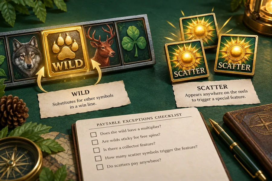 Illustration: Wilds and scatters: what they do in slot games