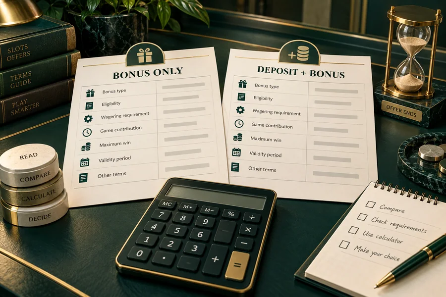 Illustration: Slot promotions: make sense of bonuses and wagering terms